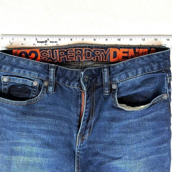 Superdry Travis 02 Skinny Stretch Dark‎ Blue Denim Jeans Mens W 30 L 32 Read - Picture 2 of 12